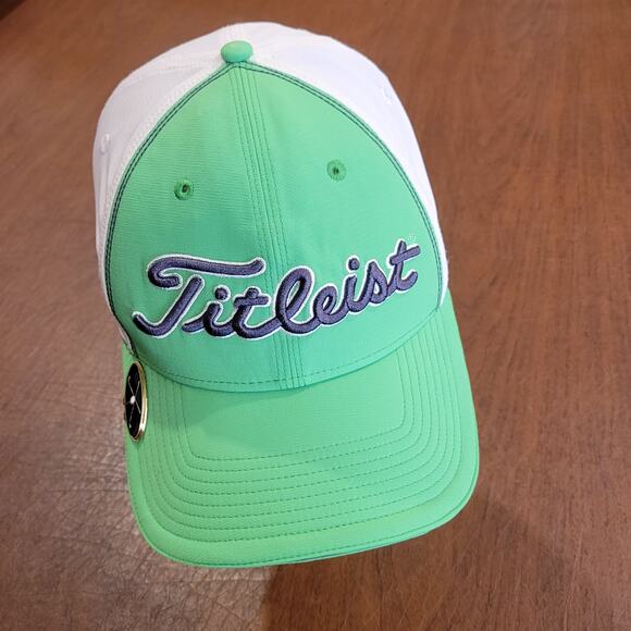 Titleist A-Flex Hat Cap Fitted Size S-M Green / White - Picture 1 of 8